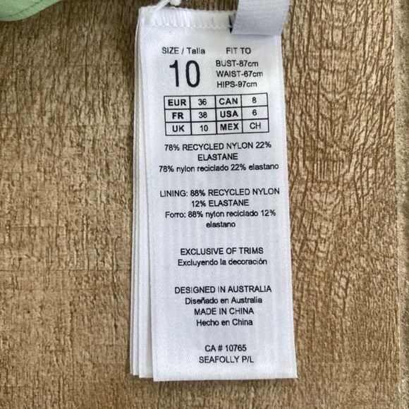 Seafolly Isla Palm Multi Fit Triangle Bikini Top and Reversible Hipster Bottom - Picture 4 of 8